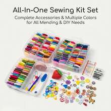 150 Colors 100 Colors 80 Colors 32 Colors + 36 Colors DIY Set, Includes Various Letter Beads, Round Beads, Faux Pearls, Various Tools, Cross Stitch Thread Box, 3-Layer Embroidery Thread Set, Winding Board, Embroidery Needle Box, Portable Storage - Multicolor - View 1