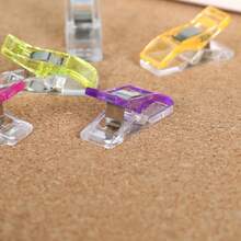 20/50/100 piezas de clips de costura de colores, clips de plástico multiusos para ganchillo, tejido y ropa, clips de unión de colores con cortador giratorio - Talla única - Ver 3