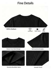 Manfinity Roghcode Men's Oversized Distressed Funny Diamond Teeth Tattoo Big Face Allover Print Cropped Loose T-Shirt (High Quality) - 水洗黑色2 - 查看 10