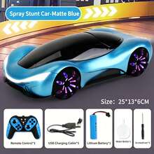 2.4GHz Remote Control Drift Stunt Car, Simulated Matte Electroplated RC Toy Car With Spray, LED Lights And Music, 360° Rotating Stunt Wheels, Charging Base, Long-Lasting Rechargeable Battery, Suitable For Boys And Girls Aged 8 And Above Electric Remote Control Car Toy - Multicolor - View 15