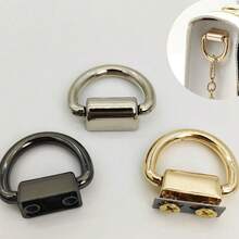 2/4/6/8/10Sets Gold/Silver/Gunmetal Black D-Ring Lobster Clasp, Suitable For Handbags And Crossbody Bags - Wallet Chain Accessories, No Tools Included, Wallet Making, DIY Wallet Making - Multicolor - View 6