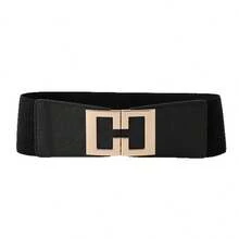 1pc Black PU Material Women's Slimming Fashion Waist Belt - Black - View 7