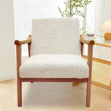 1pc Jacquard Armchair Slipcover With Zipper, Elastic Armchair Cover, Removable & Washable Single Sofa Seat Cushion Cover - Multicolor - View 6