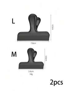 1pc Luxury Gold Stamping Stainless Steel Clip, Versatile For Food, Documents, Office Supplies, Back To School - Gold - View 19