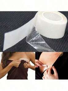 3m/Roll Waterproof Clothing Tape, Double-Sided Invisible Body Adhesive, Bra Tape, Transparent Lingerie Tape, Suitable For Summer, Beach, Travel - Standard Model - View 1