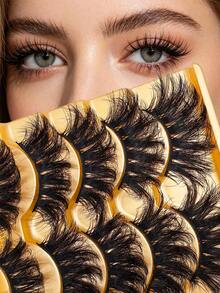 Instant Eye Enlargement! 5 Pairs 14mm Long-Lasting Voluminous False Eyelashes, Dramatic Thickening And Lengthening, Instantly Transform Into An Electric Eye Goddess - View 1