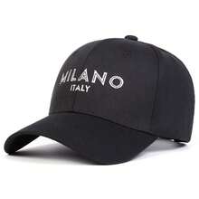 1件男士 MILANO Itay 字母刺繡棒球帽，街頭時尚休閒帽，春夏/秋冬旅行、海灘度假適用 - 彩色 - 查看 8