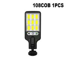 1pc Black ABS Plastic Solar Powered Street Light With 108 COB High Brightness COB Beads, Motion Sensor & Remote Control, Adjustable Bracket Flood Lamp For Garden Yard Patio Driveway Walkway Porch Garage Night Lighting Use - solar light - View 8