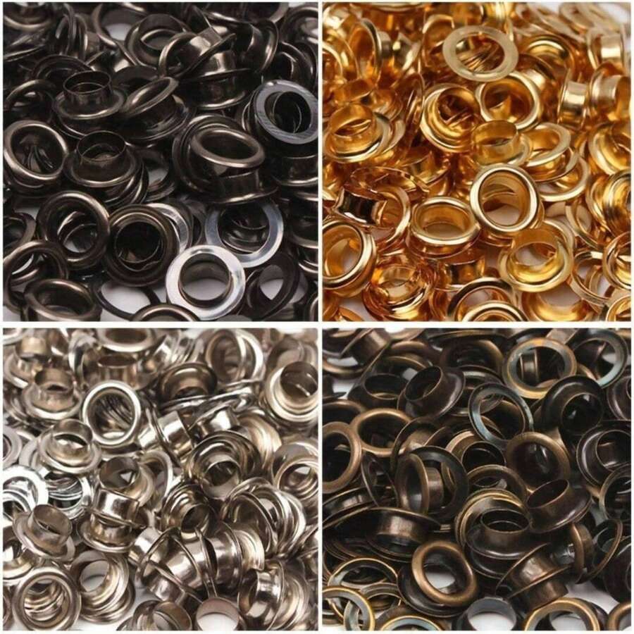50pcs Metal Eyelet Set For Dress, Includes Washers, Leather Repair, Eyelets