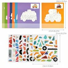 8-In-1 Kids 3D Sticker Puzzle Activity Book, Number-Based Mosaic Art Craft Kit, 6 Themes Available, Calming Educational Toy For Boys And Girls - 3D Collage Picture Book - View 12
