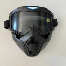 1pc Vintage Motorcycle Riding Face Mask Tactical Protective CS Mask Windproof Sandproof Dustproof Goggles - Multicolor - View 7