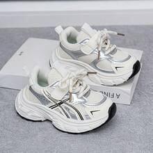 1 Pair Fashionable Baby Sports Shoes, Soft Breathable Fabric, Lightweight Cushioned Non-Slip Sole, Caring For Baby's Little Feet. Multiple Colors Available, Suitable For Running And Jumping, Essential For Cute Babies! - White - View 4