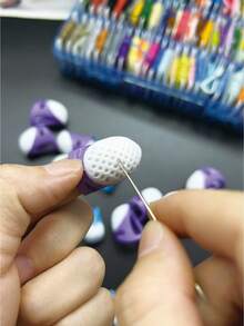 2pcs Silicone Sewing Thimbles, Non-Slip Comfortable, Reusable. Effectively Prevent Finger Pricks, Easy To Push Needle, Suitable For Cross Stitch, Embroidery, Tailoring Work, Dedicated Finger Protection Sewing Accessories For Women Handicraft DIY Enthusiasts - Silicone Ejector Pin - View 2