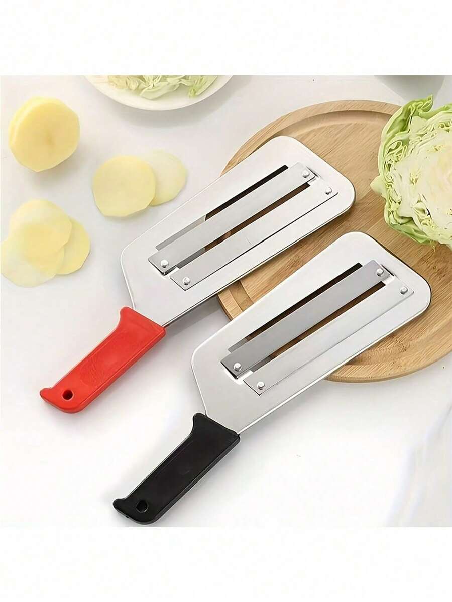 1pc New Multifunctional Kitchen Grater,Manual Green Onion Cutting Tool,Practical Kitchen Tool,3-In-1 Wooden Handle Vegetable Grater And Bottle Opener, Scallion Slicer, Suitable For Scallions, Fruits Kitchen Grater - Multicolor - View 1