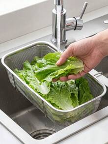 Heavy-Duty Sink Drain Basket With Extending Legs To Block Residue Rustproof Storage Rack For Urban Home Cooks Aesthetic Wash Strainer Perfect For Rinsing Fruits At Home Christmas,Kitchen Storage Racks, Kitchen Supplies, Sink Drain Baskets - L - View 4