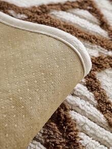1件波西米亞風絨毛提花厚沙發墊，適用於1-4人座沙發保護套，四季通用，防滑，可機洗，耐寵物抓咬 - 咖啡棕 - 查看 9