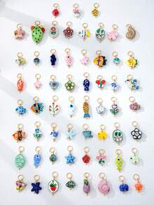 Mixed Color Ocean Animal Floral Fruit Shaped Pendants DIY Earrings Bracelets Necklaces Jewelry Making Accessories - Multicolor - View 2