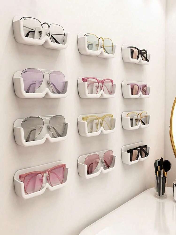 10 cái/3 cái/1 cái Giá để kính gắn tường không cần khoan, Hộp đựng đồ, Giá đỡ phù hợp cho Phòng màu hồng, Phòng khách, Phòng tắm, Nhà bếp, Phòng ngủ - Nhiều màu - Xem 11