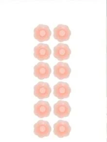 12pcs Reusable Silicone Nipple Covers Breast Petals Lift-Up Invisible Bra Pads Adhesive Stickers For Women - Multicolor - View 12