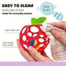 Fruit Shaped Baby Rattle Toy, Soft Hand Grab Ball With Rattle Sound, Early Educational Sensory Toy, Textured Teething Relief Toy For Newborn 0 Month+, Perfect Baby Shower Gift - 彩色 - 查看 11