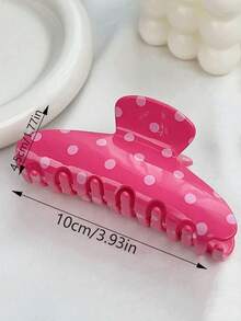 New Polka Dot Hair Clip, Non-Slip Hair Accessory, Perfect For Ponytails And High Buns, Suitable For Girls, Ideal For Daily Use And Parties Beach Claw Clips - Multicolor - View 7