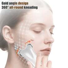 Facial Roller Massager, Double Chin Beauty Roller Tool, 3D Roller Body Massage Tool, Vibrating Beauty Tool, USB Rechargeable, With 8 Care Modes, Automatic Shut-Off Protection, Suitable For Office/Home Use And Travel - White - View 7