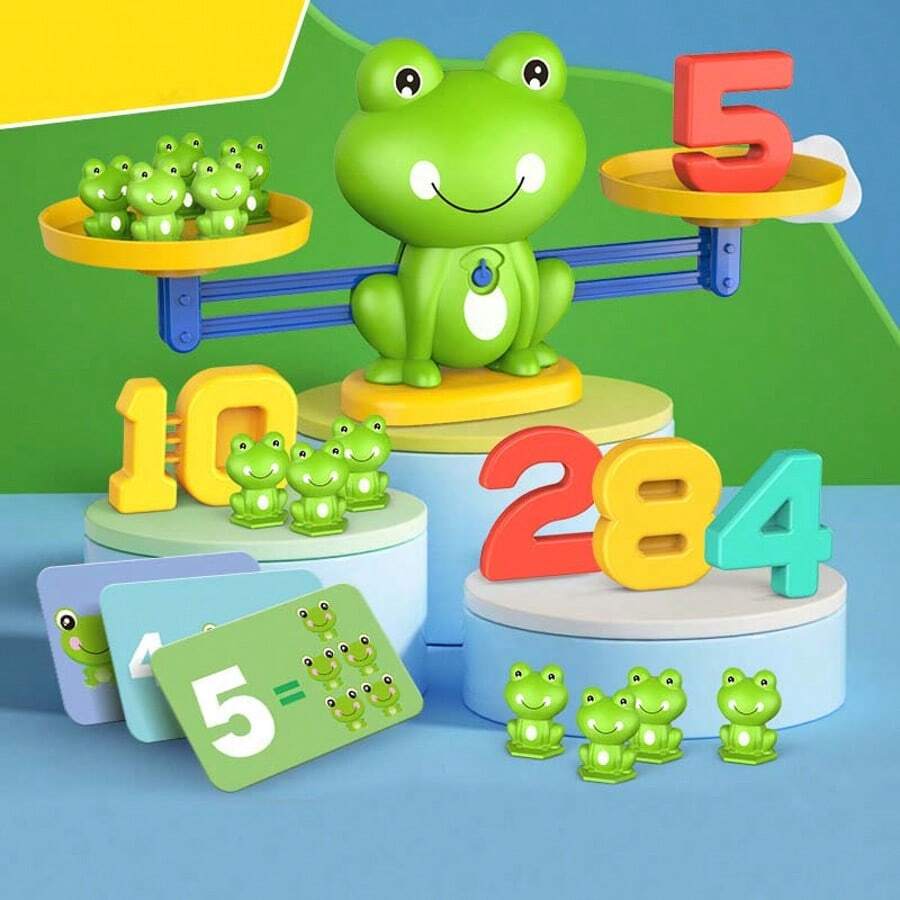 31-Piece Frog Balance Math Toy, Interactive And Fun Educational Tool Combining Weight Stacking And Counting Games, Helps Teens Master Weight Distribution And Balance Challenges, Count Frogs And Calculate Stack Layers, Designed For Growth And Companionship, Perfect For Friends' Gatherings And Solo Logical Thinking Practice - Multiple Styles - View 1