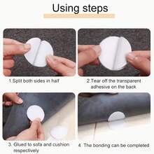 10 Pairs Double-Sided Fasteners | Suitable For Carpets, Tablecloths, Sofa Covers, Curtains, Bedspreads - No Residue Glue, Repositionable, Non-Slip - Multicolor - View 7