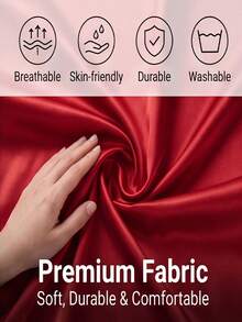 1pc Red & Black Reversible Hooded Cape, Black & Red Color Scheme With Hood, Cosplay Costume Accessory, Masquerade Performance Costume Decoration, Halloween Party Supplies, Adult And Teen Party Supplies - View 7