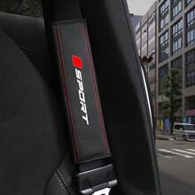 2件裝適用於BMW、AUDI、BENZ汽車內飾配件，汽車座椅安全帶肩墊，可緩解肩部壓力，PU皮革材質，保護肩膀且耐污 - HJ - 查看 4