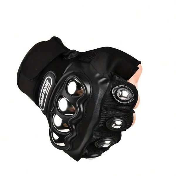 1 Pair Black Sports Gloves Nylon