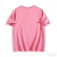 Plus Size Salty With Umbrella Graphic Tee - Vintage Style Summer Beachwear For Women, Perfect For Vacation And Everyday Wear, T-Shirt-Unisex - 淺粉色 - 查看 4