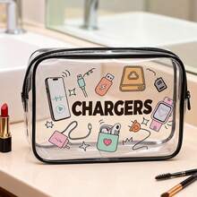 PVC Toiletry Bag/Cosmetic Bag, Zippered PVC Travel Organizer, Portable Makeup Storage Box - Perfect Gift For Mothers, Teachers, Friends Or Nurses; Travel Essential, Suitable For School Holidays And Back To School Season - Multicolor - View 5