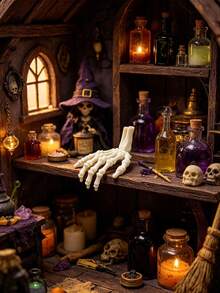 2pcs Skeleton Hands Realistic Life Size Cut-Out Plastic Skull Hands,Movable Skeleton Hand Model,Halloween Bone Hand Decor Suitable For Theme Party Decoration Props,Haunted House Horror Scene Props,Prank Horror Mini Decor,Gothic Dark Style Decoration Ornaments,Party Tabletop Horror Decor,Yard Porch Lawn Decoration,Left And Right. - A - View 8