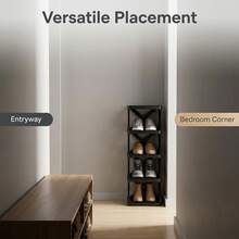 Multi-Layer Narrow Shoe Storage Rack, Foldable X-Shaped Shoe Organizer, Space-Saving Vertical Shoe Rack, Suitable For Entryway, Hallway, Bedroom, Apartment - Multicolor - View 8