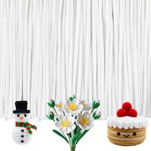 White Encrypted Pipe Cleaner Sticks, Creative Handmade DIY Party Decoration, Includes Iron Wire Buds, Suitable For Classroom Decoration, Office Supplies, World Cup Handmade Decoration, Home Decor, Graduation Gifts, Friends Gifts - Multicolor - View 3