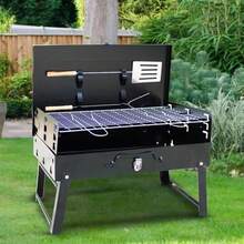 1套不鏽鋼戶外加厚小烤爐 一秒折疊碳烤串爐 廚房用品 廚房配件 BBQ配件 戶外可折疊便攜家用烤架 燒烤架 烤肉架 - 黑色 - 查看 7