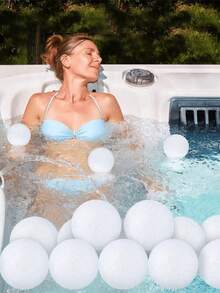 1/2/3pcs Reusable Floating Pool Cleaning Balls, Quick Water Absorption Efficient Cleaning, Suitable For Swimming Pools, SPAs And Hot Tubs, Compatible With Sand Filter Systems, Absorbs Floating Debris, Oil And Fine Particles, Washable And Durable, Textured Surface Design - Multicolor - View 2