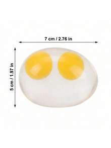 1pc Soft Egg Yolk Liquid Flow Bubble Pressure Ball, Suitable For Sensory Play, With Deformation Recovery Function, Fun Gadget, Home Office Prank Toy, Carnival Gift, Classroom Reward, Halloween Surprise - Multicolor - View 6