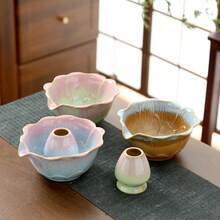 1PC/5PCS/7PCS Floral Ceramic Matcha Set - Matcha Bowl, Matcha Whisk, Matcha Cup, Matcha Whisk Stand, Tea Scoop, Tea Bowl Set, Matcha Making, Dessert And Pastry Making, Tea Drink Making Tool Set, Japanese Style Gift Box Tea Set, Song Dynasty Matcha Tea Whisk Tool Set - Multicolor - View 5