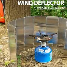 Cortavientos portátil y plegable para cocinar al aire libre, accesorio esencial para cocinar en senderismo, picnic y camping; opción ideal de accesorio a prueba de viento, útil para actividades de cocina al aire libre y picnic - Multicolor - Ver 7