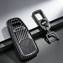 碳纖維汽車鑰匙套蓋，適用於 Audi A4 B9 Q5 A6 A5 8S 8W Q7 4M S4 S5 S7 TT TTS TFSI RS 鑰匙持有器，汽車配件 - A - 查看 11