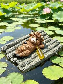 Floating Turtle And Yak Decorations With A Moss Raft Design, Perfect For Ponds And Aquariums. Waterproof And Windproof, Adding A Fun Touch To Your Water Scenery, A Great Gift For Turtle And Yak Lovers. - A - View 9