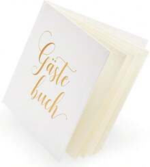 Retro Wedding Guest Book With Hard Cover, Bound, 72 Blank White Pages Of Thick, Non-Transferable Paper, Square 21 X 21 Cm - White - View 3