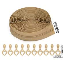 Dây kéo nylon số 3 dài 5 thước Anh kèm 10 đầu kéo hình trái tim = 1 gói, dây kéo số 3 nhiều màu sắc kèm đầu kéo hình trái tim, thích hợp cho túi xách, ví, may vá thay thế, ví tự làm, v.v. - Nhiều màu - Xem 26