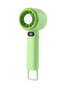 AOYI 1pc Rechargeable Lithium Battery Digital Display Portable Handheld Mini Fan With 199-Speed Adjustment And USB Charging Cable - Multicolor - View 14