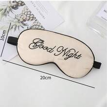 1PC Embroidered Silk Sleep Mask Silk Eye Mask Soft Blackout Blindfold With Adjustable Strap Sleeping Eye Cover Mask For Travel - A - View 10