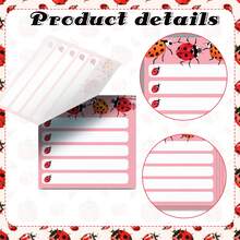 1/3/6/9 Pcs Red Seven Star Ladybug Self-Adhesive Sticky Notes Notepad For Party Supplies School Supplies - one-size - View 5