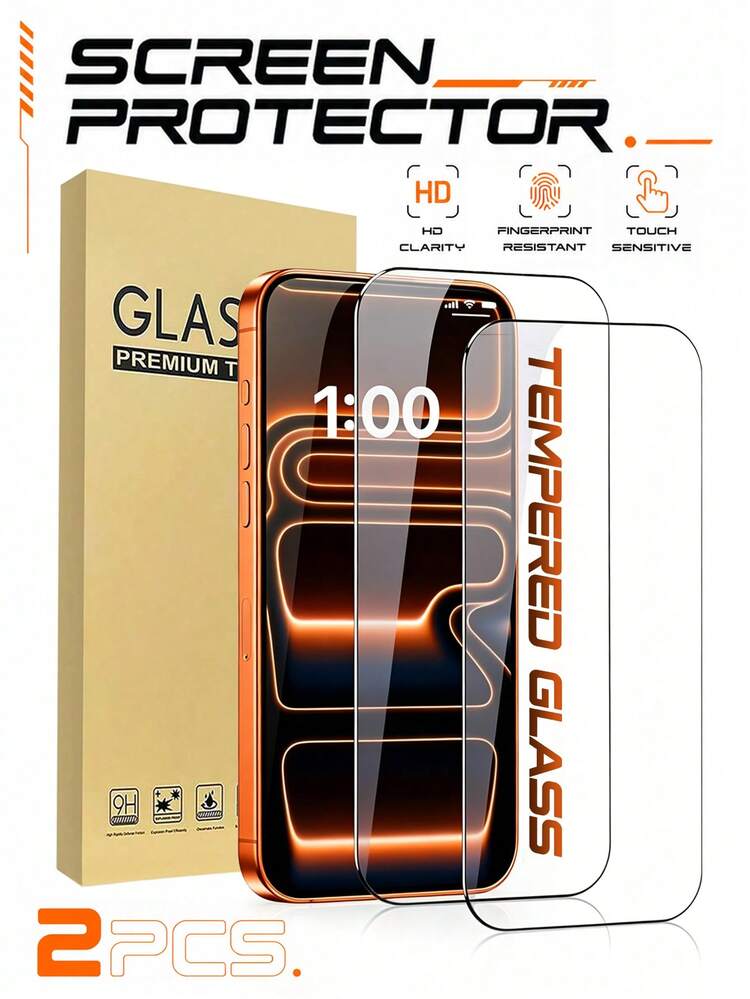 MIGAE 2片裝適用於 iPhone 17 Pro Max | 軍規級 9H 防碎高清晰強化玻璃 | 易安裝全螢幕覆蓋 6.9 吋 | 相容 18 Pro/18 Pro Max/17 Pro/17 Air/16/15/14/13/12/11 Pro Max Plus | 生日節日禮物 - 無色 - 查看 9