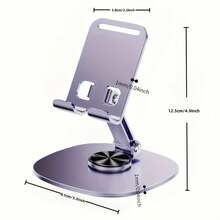 Desktop Phone Holder, Cute Metal Silver Phone Holder Desktop Accessory, Compatible With All Phones, School Supplies - Multicolor - View 4